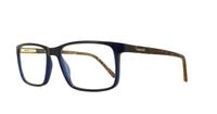 Blue Timberland TB1367 Rectangle Glasses - Angle