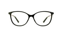 Shiny Black Tokyo Tom TT37 Oval Glasses - Front