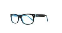 Black / Blue Tokyo Tom TT43 Rectangle Glasses - Angle
