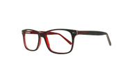 Grey/Red Tokyo Tom TT44 Rectangle Glasses - Angle