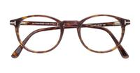 Dark Havana Tom Ford FT5294 Round Glasses - Flat-lay