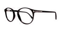 Shiny Black Tom Ford FT5294 Round Glasses - Angle