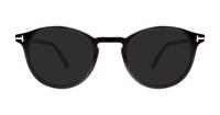 Shiny Black Tom Ford FT5294 Round Glasses - Sun