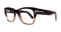 Black Tom Ford FT5379 Rectangle Glasses - Angle