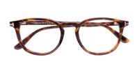 Dark Havana Tom Ford FT5401 Round Glasses - Flat-lay