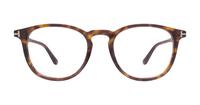 Dark Havana Tom Ford FT5401 Round Glasses - Front