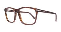 Dark Havana Tom Ford FT5479-B Rectangle Glasses - Angle