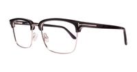 Black Tom Ford FT5504 Rectangle Glasses - Angle
