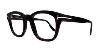 Shiny Black Tom Ford FT5542-B Rectangle Glasses - Angle