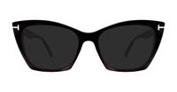 Shiny Black Tom Ford FT5709-B Cat-eye Glasses - Sun