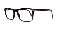 Shiny Black Tom Ford FT5735-B-54 Rectangle Glasses - Angle