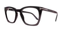 Shiny Black Tom Ford FT5736-B Square Glasses - Angle
