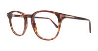Dark Havana Tom Ford FT5832-B Round Glasses - Angle