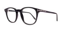 Shiny Black Tom Ford FT5832-B Round Glasses - Angle