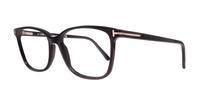 Shiny Black Tom Ford FT5842-B Square Glasses - Angle
