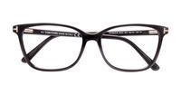 Shiny Black Tom Ford FT5842-B Square Glasses - Flat-lay