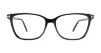 Shiny Black Tom Ford FT5842-B Square Glasses - Front