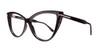 Shiny Black Tom Ford FT5843-B Cat-eye Glasses - Angle