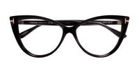 Shiny Black Tom Ford FT5843-B Cat-eye Glasses - Flat-lay