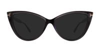 Shiny Black Tom Ford FT5843-B Cat-eye Glasses - Sun