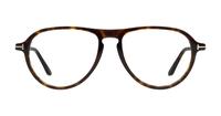 Dark Havana Tom Ford FT5869-B Aviator Glasses - Front