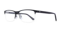 Matte Black Tommy Hilfiger TH1528 Rectangle Glasses - Angle