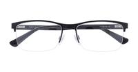 Matte Black Tommy Hilfiger TH1528 Rectangle Glasses - Flat-lay