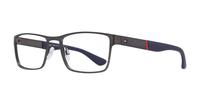 Matte Dark Ruthenium Tommy Hilfiger TH1543-54 Rectangle Glasses - Angle