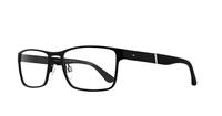 Matt Black Tommy Hilfiger TH1543 Square Glasses - Angle