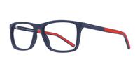 Matte Blue Tommy Hilfiger TH1592 Rectangle Glasses - Angle
