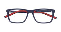 Matte Blue Tommy Hilfiger TH1592 Rectangle Glasses - Flat-lay