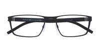 Matte Black Tommy Hilfiger TH1782 Rectangle Glasses - Flat-lay