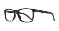 Matte Black Tommy Hilfiger TH1785 Rectangle Glasses - Angle