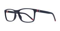 Matte Blue Tommy Hilfiger TH1785 Rectangle Glasses - Angle