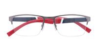 Matte Ruthenium Tommy Hilfiger TH1905 Rectangle Glasses - Flat-lay