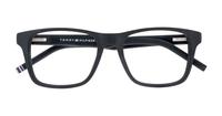 Matte Black Tommy Hilfiger TH1990 Rectangle Glasses - Flat-lay