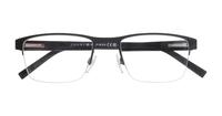 Matte Black Tommy Hilfiger TH1996 Rectangle Glasses - Flat-lay