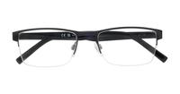 Matte Black Tommy Hilfiger TH2047 Rectangle Glasses - Flat-lay