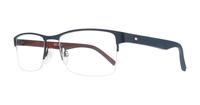 Matte Blue Tommy Hilfiger TH2047 Rectangle Glasses - Angle