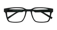 Matte Black Tommy Hilfiger TH2093 Rectangle Glasses - Flat-lay