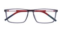 Grey Tommy Jeans TJ0019 Rectangle Glasses - Flat-lay