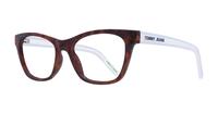 Havana Tommy Jeans TJ0080 Cat-eye Glasses - Angle