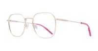 Gold Tommy Jeans TJ0091 Rectangle Glasses - Angle