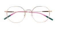Gold Copper Tommy Jeans TJ0096 Rectangle Glasses - Flat-lay
